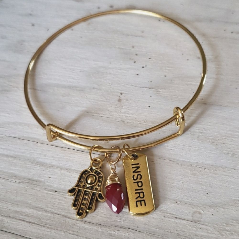 Bracelets by Sandra gold tone adjustable, inspire